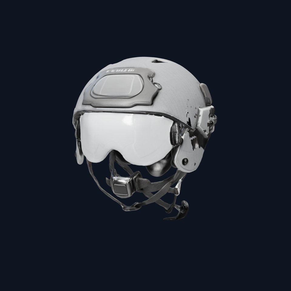 Tactical Helmet D Model Pack with Adjustable Straps